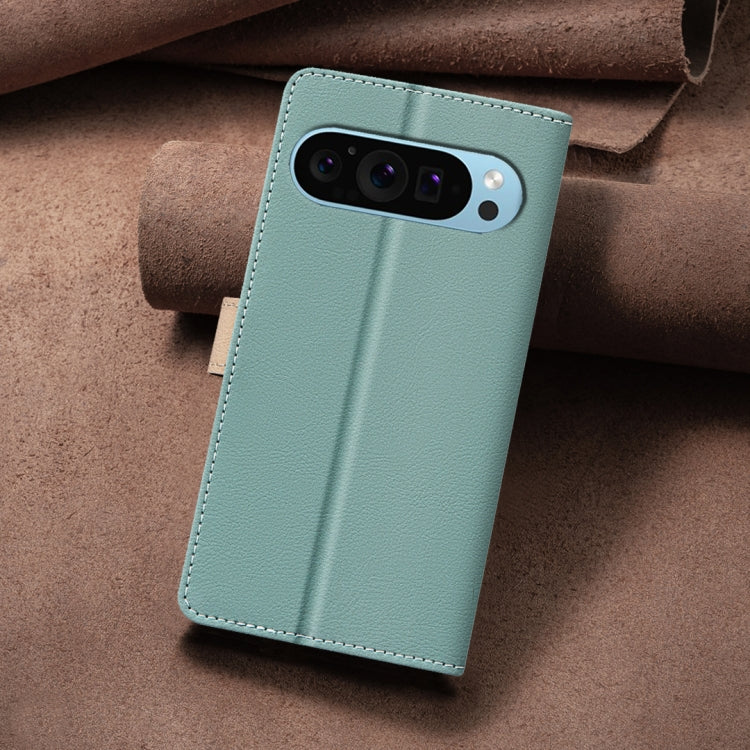 For Google Pixel 9 Color Matching RFID Anti-theft Leather Phone Case(Green) - Google Cases by PMC TechLife | Online Shopping South Africa | PMC TechLife | Buy Now Pay Later Mobicred