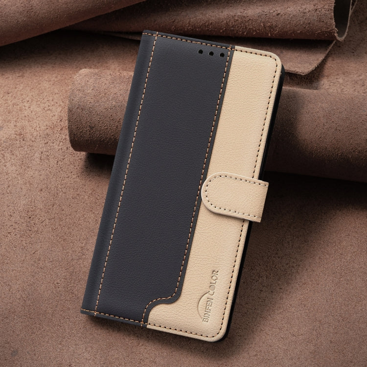 For Google Pixel 9 Color Matching RFID Anti-theft Leather Phone Case(Black) - Google Cases by PMC TechLife | Online Shopping South Africa | PMC TechLife | Buy Now Pay Later Mobicred