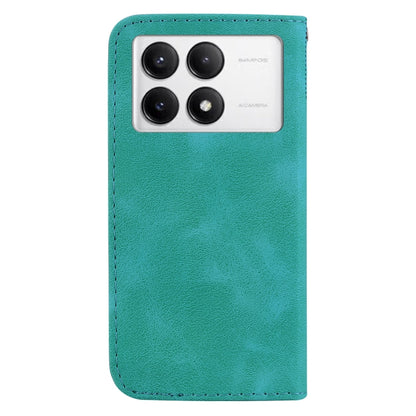 For Xiaomi Redmi K70 / K70 Pro Seven-shaped Embossed Leather Phone Case(Green) - K70 Cases by PMC Jewellery | Online Shopping South Africa | PMC Jewellery | Buy Now Pay Later Mobicred