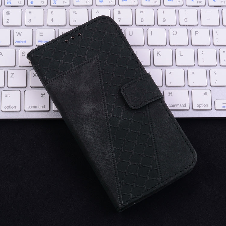 For Xiaomi Redmi K70 / K70 Pro Seven-shaped Embossed Leather Phone Case(Black) - K70 Cases by PMC Jewellery | Online Shopping South Africa | PMC Jewellery | Buy Now Pay Later Mobicred