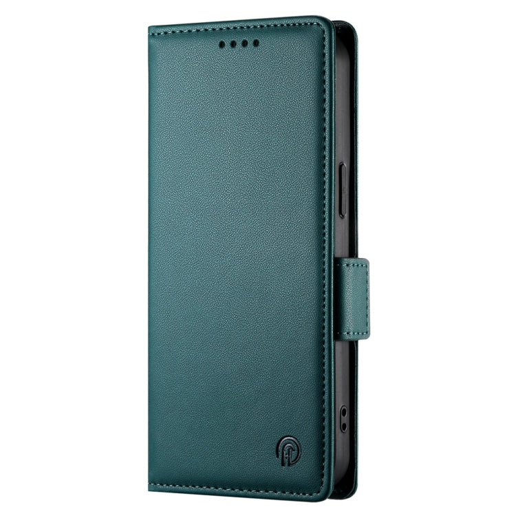 For Google Pixel 9 Pro Side Buckle Magnetic Frosted Leather Phone Case(Dark Green) - Google Cases by PMC Jewellery | Online Shopping South Africa | PMC Jewellery | Buy Now Pay Later Mobicred