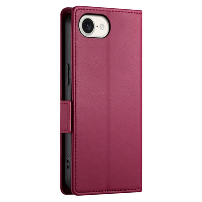 For iPhone SE 2024 Side Buckle Magnetic Frosted Leather Phone Case(Wine Red) - More iPhone Cases by PMC Jewellery | Online Shopping South Africa | PMC Jewellery | Buy Now Pay Later Mobicred