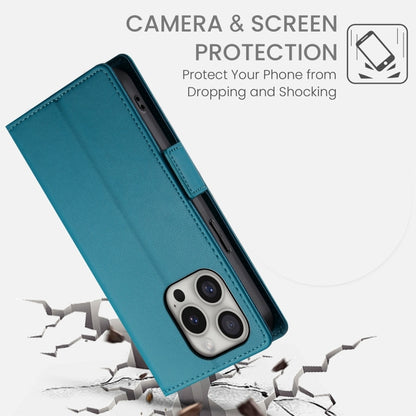 For iPhone 16 Pro Side Buckle Magnetic Frosted Leather Phone Case(Blue) - iPhone 16 Pro Cases by PMC Jewellery | Online Shopping South Africa | PMC Jewellery | Buy Now Pay Later Mobicred