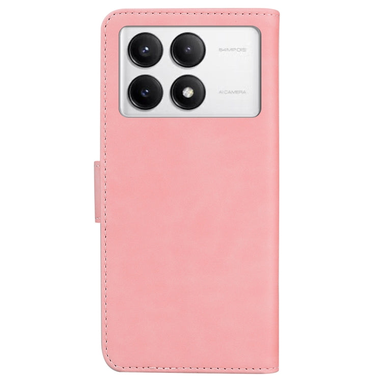 For Xiaomi Redmi K70 / K70 Pro Skin Feel Pure Color Flip Leather Phone Case(Pink) - K70 Cases by PMC Jewellery | Online Shopping South Africa | PMC Jewellery | Buy Now Pay Later Mobicred