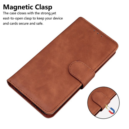 For Xiaomi Redmi K70 / K70 Pro Skin Feel Pure Color Flip Leather Phone Case(Brown) - K70 Cases by PMC Jewellery | Online Shopping South Africa | PMC Jewellery | Buy Now Pay Later Mobicred