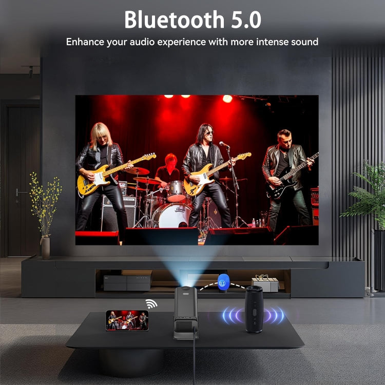 Y6S 4K Android 12.0 Portable Home HD Mini WiFi Projector(EU Plug) - Mini Projector by PMC TechLife | Online Shopping South Africa | PMC TechLife | Buy Now Pay Later Mobicred