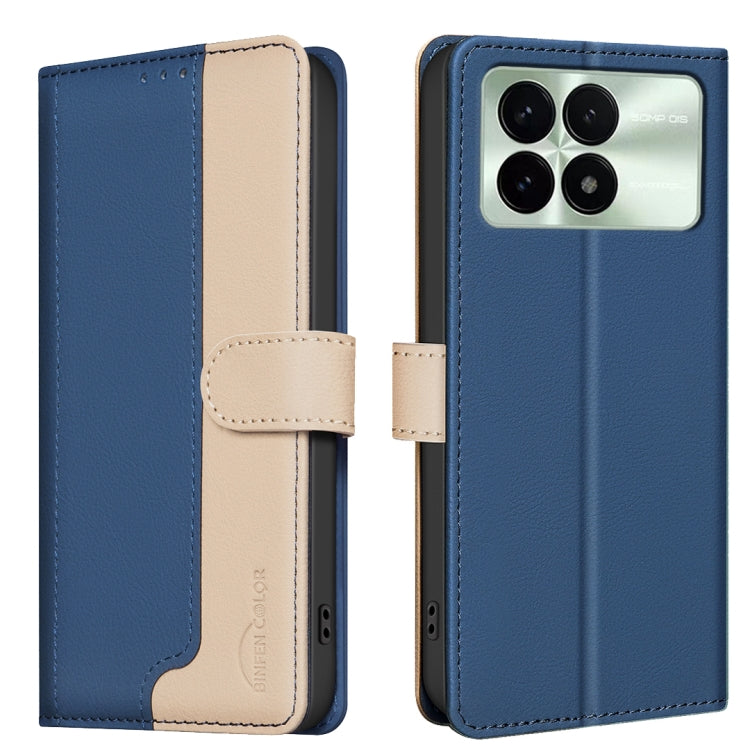 For Xiaomi Redmi K70 / K70 Pro Color Matching RFID Anti-theft Leather Phone Case(Blue) - Xiaomi Cases by PMC Jewellery | Online Shopping South Africa | PMC Jewellery | Buy Now Pay Later Mobicred