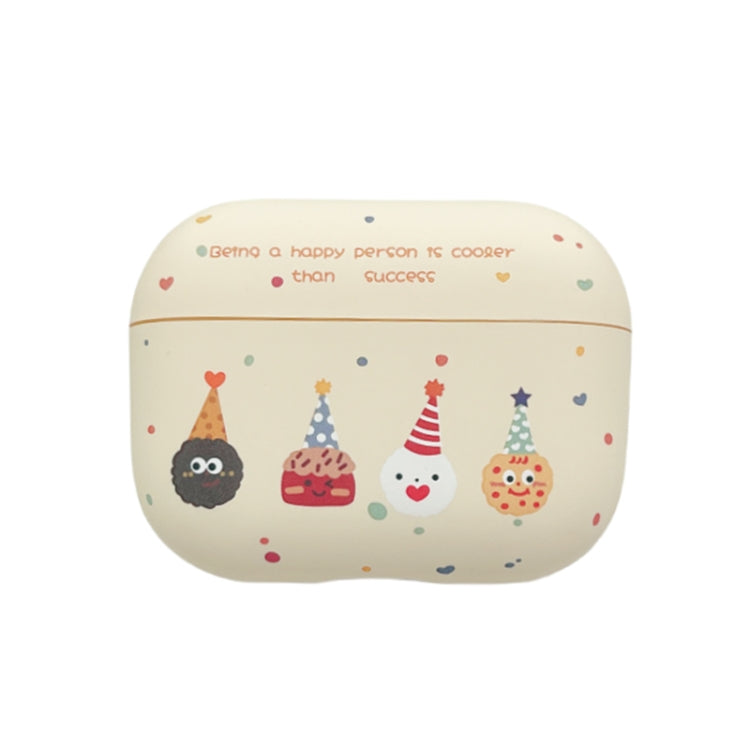 For AirPods Pro Cookies Pattern Earbuds Box Frosted TPU Case(Beige) - For AirPods Pro by PMC Jewellery | Online Shopping South Africa | PMC Jewellery | Buy Now Pay Later Mobicred