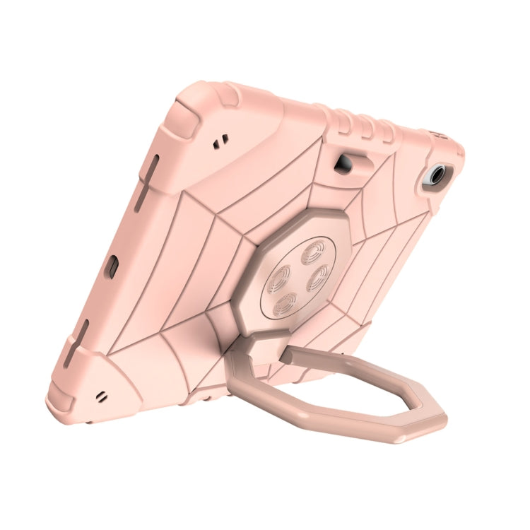 For iPad Air 11 2024 Spider Turntable Handle Stress Relief Tablet Case(Rose Gold) - iPad Air 11 2024 Cases by PMC TechLife | Online Shopping South Africa | PMC TechLife | Buy Now Pay Later Mobicred