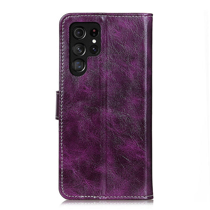 For Samsung Galaxy S25 Ultra 5G Retro Crazy Horse Texture Leather Phone Case(Purple) - Galaxy S25 Ultra 5G Cases by PMC Jewellery | Online Shopping South Africa | PMC Jewellery | Buy Now Pay Later Mobicred