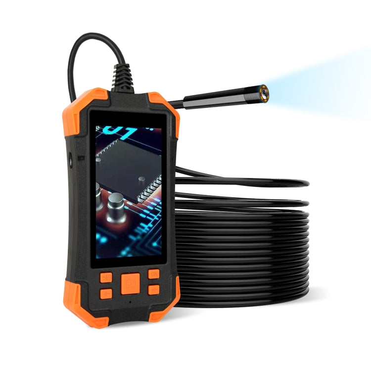 T20 4.3 inch IPS Screen 3.9mm Single Camera IP67 Waterproof Hard Cable Digital Endoscope, Length:3.5m(Black Orange) -  by PMC TechLife | Online Shopping South Africa | PMC TechLife | Buy Now Pay Later Mobicred