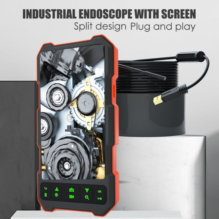 T21 4.5 inch IPS Color Screen 3.9mm Single Camera Split Hard Cable Industrial Endoscope, Length:5m(Black Red) - free shipping - PMC TechLife - Order now!