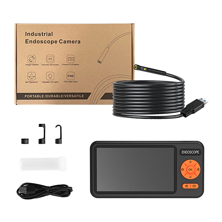 T29 5 inch IPS Screen 5.5mm Single Lens IP67 Waterproof Industrial Endoscope With Bracket, Length:1m -  by PMC Jewellery | Online Shopping South Africa | PMC Jewellery | Buy Now Pay Later Mobicred