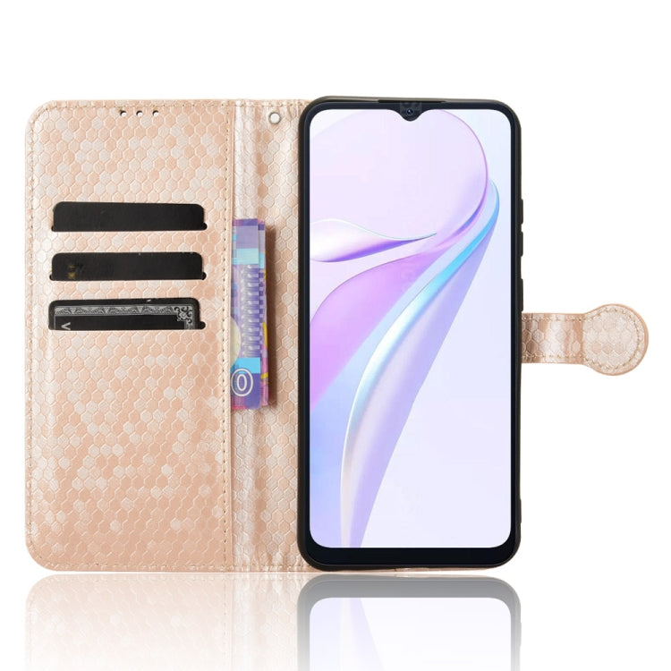 For Blackview Wave 6C Honeycomb Dot Texture Leather Phone Case(Gold) - More Brand by PMC TechLife | Online Shopping South Africa | PMC TechLife | Buy Now Pay Later Mobicred