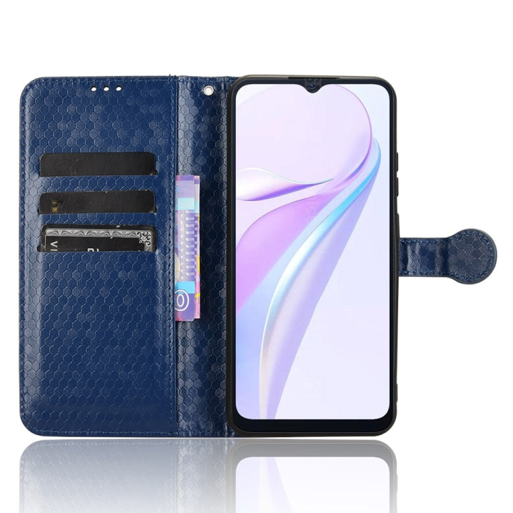 For Blackview Wave 6C Honeycomb Dot Texture Leather Phone Case(Blue) - More Brand by PMC TechLife | Online Shopping South Africa | PMC TechLife | Buy Now Pay Later Mobicred