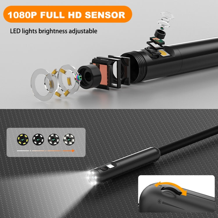 Y15 7.9mm Triple Camera WiFi Connected Hard Cable HD Industrial Endoscope, Length:1m(Black) -  by PMC TechLife | Online Shopping South Africa | PMC TechLife | Buy Now Pay Later Mobicred