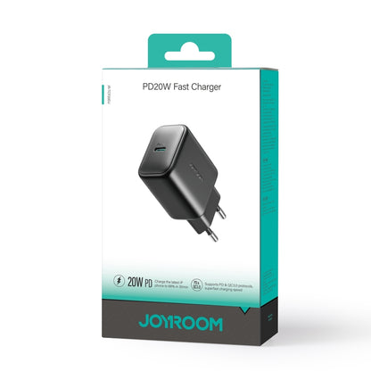 JOYROOM JR-TCF20 PD20W USB-C / Type-C Port Charger, Plug:EU Plug(Black) - USB Charger by JOYROOM | Online Shopping South Africa | PMC Jewellery | Buy Now Pay Later Mobicred