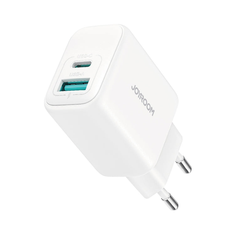 JOYROOM JR-TCF21 20W Dual Ports USB + Type-C Charger, Plug:EU Plug(White) - USB Charger by JOYROOM | Online Shopping South Africa | PMC Jewellery | Buy Now Pay Later Mobicred