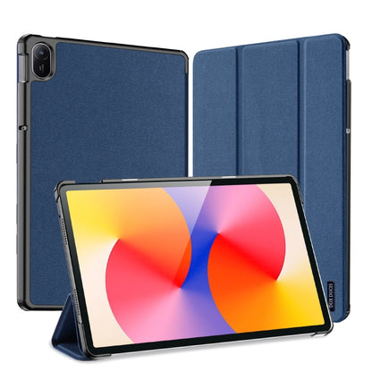 For Huawei MatePad SE 11 2024 DUX DUCIS Domo Series Cloth Texture Magnetic Leather Tablet Case(Blue) - Huawei by DUX DUCIS | Online Shopping South Africa | PMC Jewellery | Buy Now Pay Later Mobicred