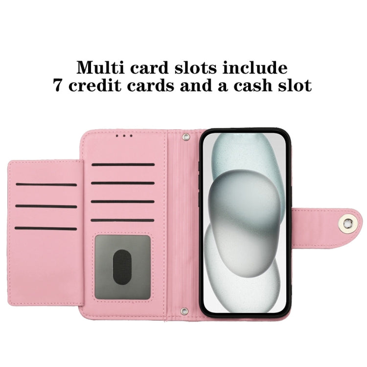 For Huawei Pura 70 Pro Rhombic Texture Flip Leather Phone Case with Lanyard(Pink) - Huawei Cases by PMC Jewellery | Online Shopping South Africa | PMC Jewellery | Buy Now Pay Later Mobicred