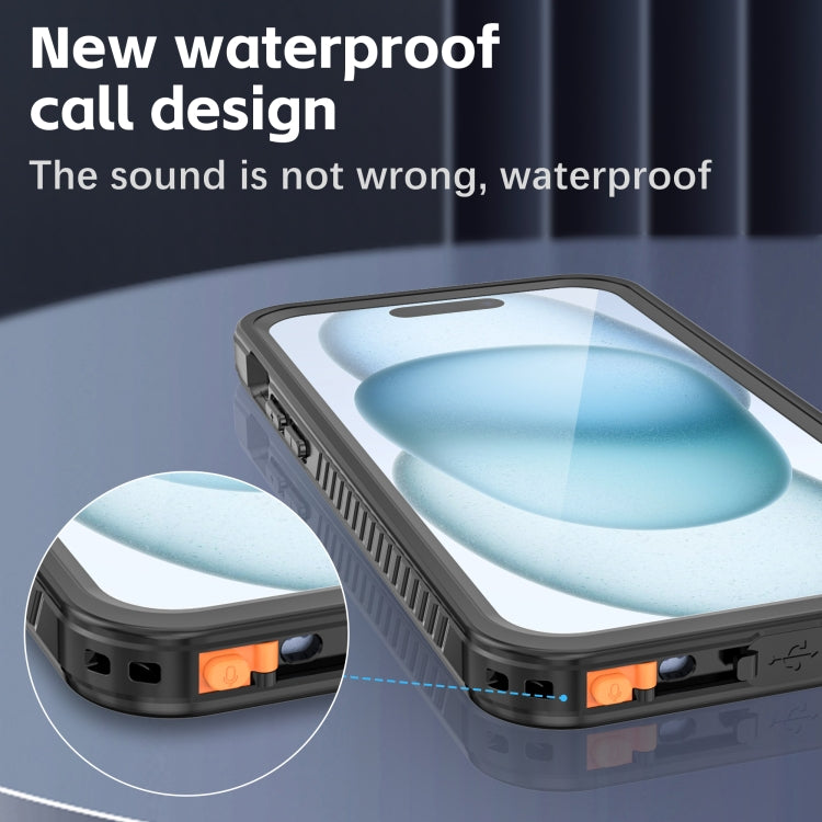 For iPhone 15 Plus RedPepper Shockproof IP68 Waterproof PC + TPU Protective Case(Black) - iPhone 15 Plus Cases by RedPepper | Online Shopping South Africa | PMC Jewellery | Buy Now Pay Later Mobicred