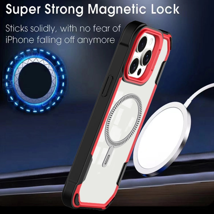 For iPhone 16 Pro Transparent Acrylic MagSafe Lens Holder Phone Case(Navy) - iPhone 16 Pro Cases by PMC TechLife | Online Shopping South Africa | PMC TechLife | Buy Now Pay Later Mobicred