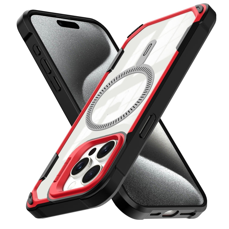 For iPhone 16 Plus Transparent Acrylic MagSafe Lens Holder Phone Case(Pink) - iPhone 16 Plus Cases by PMC TechLife | Online Shopping South Africa | PMC TechLife | Buy Now Pay Later Mobicred