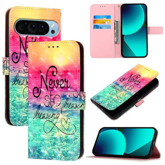 For Google Pixel 9 Pro XL 3D Painting Horizontal Flip Leather Phone Case(Chasing Dreams) - Google Cases by PMC Jewellery | Online Shopping South Africa | PMC Jewellery | Buy Now Pay Later Mobicred