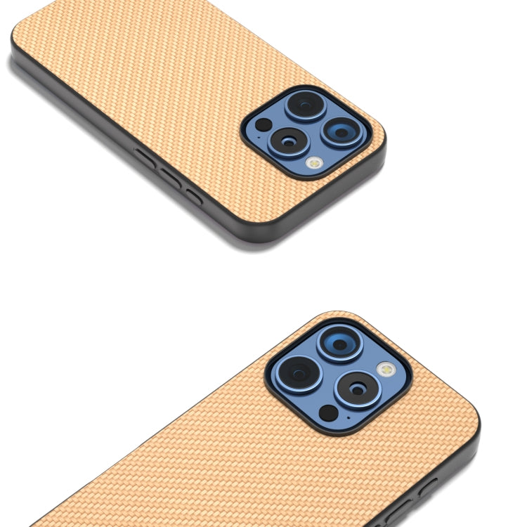 For iPhone 16 Pro Carbon Fiber Texture Protective Phone Case(Gold) - iPhone 16 Pro Cases by PMC Jewellery | Online Shopping South Africa | PMC Jewellery | Buy Now Pay Later Mobicred