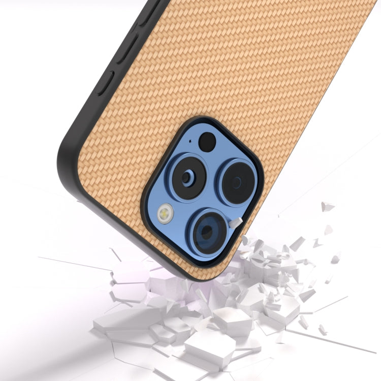 For iPhone 16 Pro Carbon Fiber Texture Protective Phone Case(Gold) - iPhone 16 Pro Cases by PMC Jewellery | Online Shopping South Africa | PMC Jewellery | Buy Now Pay Later Mobicred