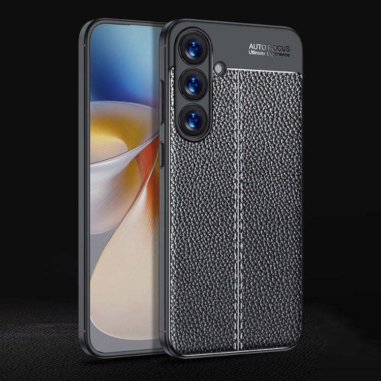 For Samsung Galaxy S25 5G Litchi Texture Shockproof TPU Phone Case(Black) - free shipping - PMC Jewellery - Order now!