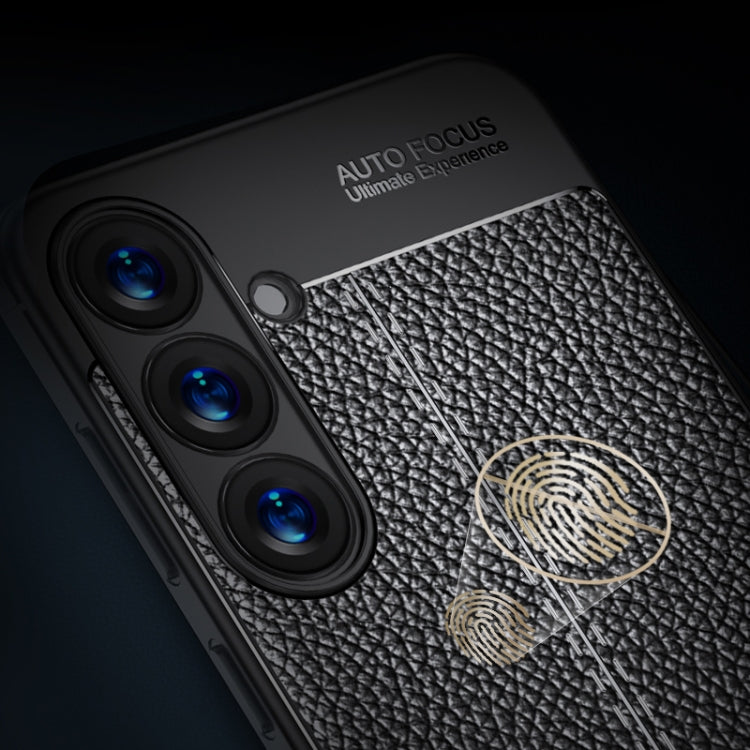 For Samsung Galaxy S25 5G Litchi Texture Shockproof TPU Phone Case(Black) - free shipping - PMC Jewellery - Order now!
