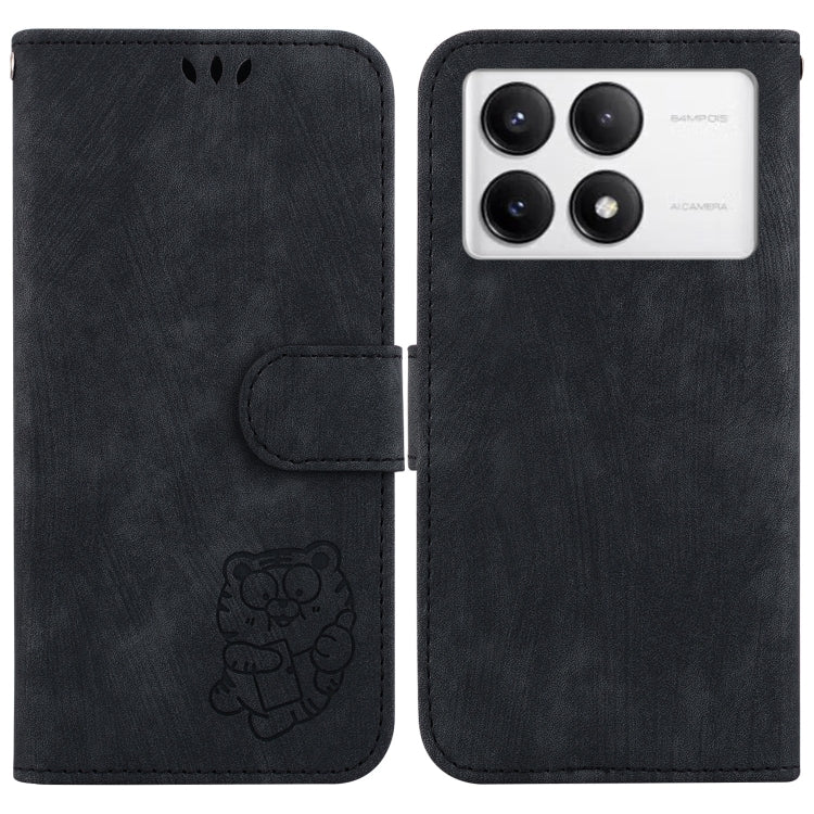 For Redmi K70 / K70 Pro Little Tiger Embossed Leather Phone Case(Black) - K70 Cases by PMC Jewellery | Online Shopping South Africa | PMC Jewellery | Buy Now Pay Later Mobicred