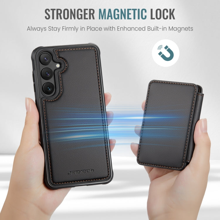 For Samsung Galaxy S24+ 5G JEEHOOD J05 Business Magnetic Style RFID Leather Phone Case(Black) - Galaxy S24+ 5G Cases by JEEHOOD | Online Shopping South Africa | PMC Jewellery | Buy Now Pay Later Mobicred