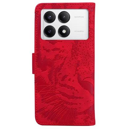 For Redmi K70 / K70 Pro Tiger Embossing Pattern Flip Leather Phone Case(Red) - K70 Cases by PMC Jewellery | Online Shopping South Africa | PMC Jewellery | Buy Now Pay Later Mobicred