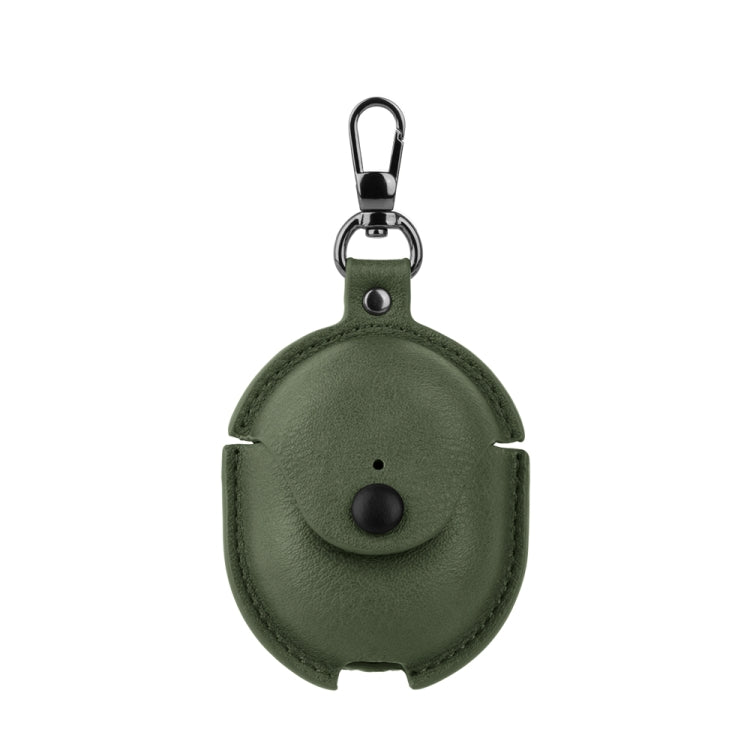 For Redmi Buds 4 Business Leather Earphone Protective Case with Hook(Green) - free shipping - PMC Jewellery - Order now!