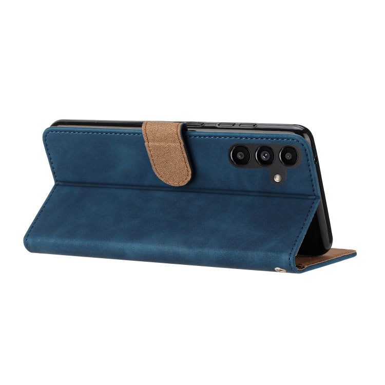 For Samsung Galaxy S25 5G Seven Butterflies Embossed Leather Phone Case(Blue) - Galaxy S25 5G Cases by PMC Jewellery | Online Shopping South Africa | PMC Jewellery | Buy Now Pay Later Mobicred