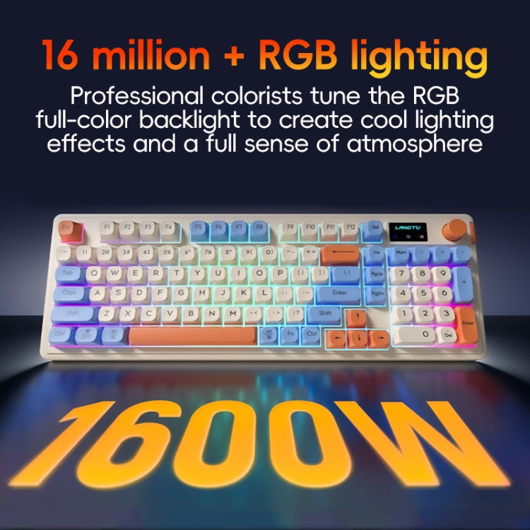 LANGTU L98 Wireless RGB Tri-mode Mechanical Gaming Keyboard(Blue) - free shipping - PMC Jewellery - Order now!