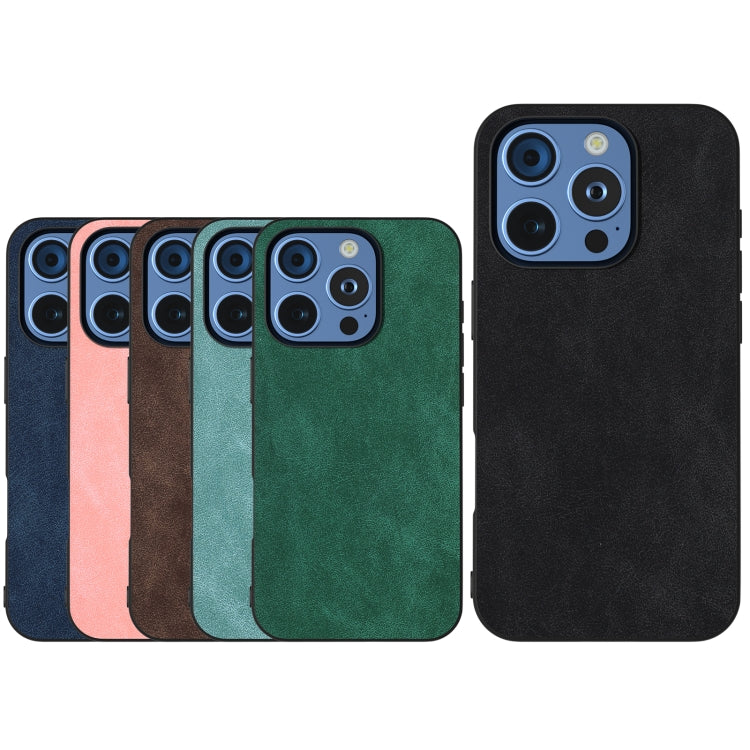 For iPhone 16 Pro Max Black Frame PU Leather Full Coverage Phone Case(Pink) - free shipping - PMC TechLife - Order now!