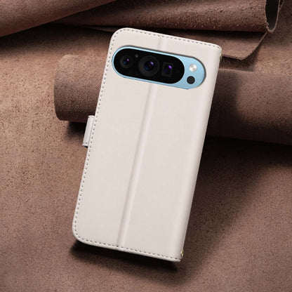 For Google Pixel 9 Pro Square Texture Leather Phone Case(Beige) - Google Cases by PMC Jewellery | Online Shopping South Africa | PMC Jewellery | Buy Now Pay Later Mobicred