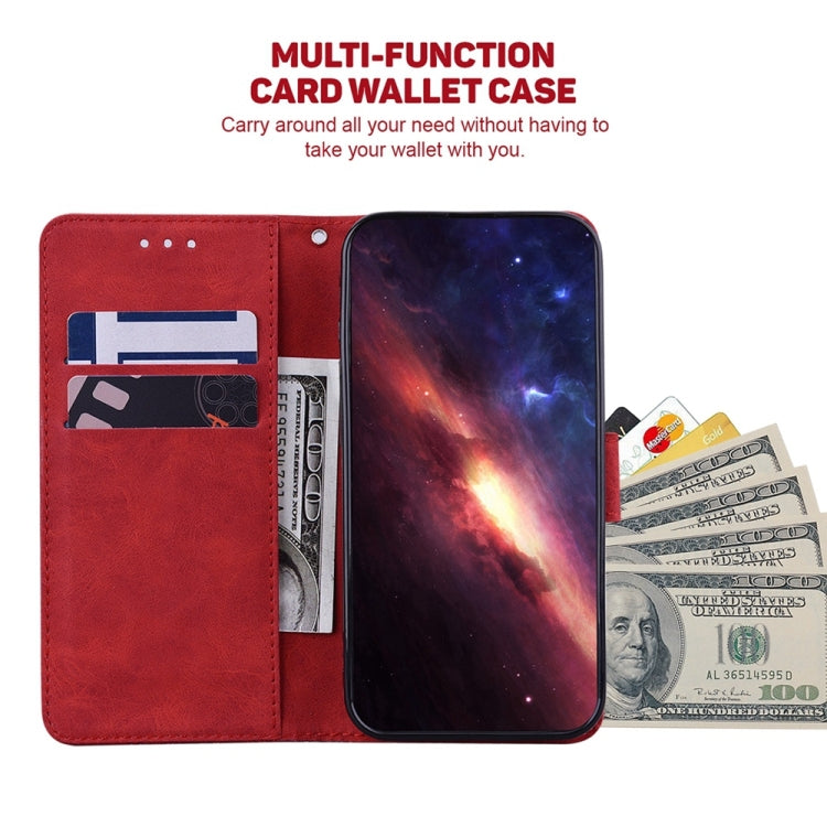 For Samsung Galaxy S25 Ultra 5G Geometric Embossed Leather Phone Case(Red) - Galaxy S25 Ultra 5G Cases by PMC Jewellery | Online Shopping South Africa | PMC Jewellery | Buy Now Pay Later Mobicred