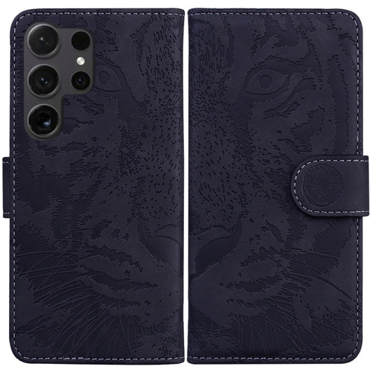 For Samsung Galaxy S25 Ultra 5G Tiger Embossing Pattern Flip Leather Phone Case(Black) - Galaxy S25 Ultra 5G Cases by PMC Jewellery | Online Shopping South Africa | PMC Jewellery | Buy Now Pay Later Mobicred