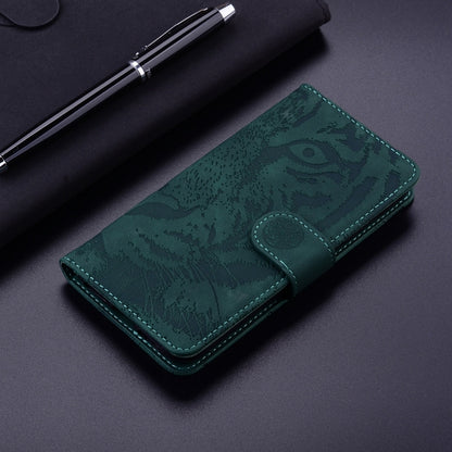 For Samsung Galaxy S25 Ultra 5G Tiger Embossing Pattern Flip Leather Phone Case(Green) - Galaxy S25 Ultra 5G Cases by PMC Jewellery | Online Shopping South Africa | PMC Jewellery | Buy Now Pay Later Mobicred