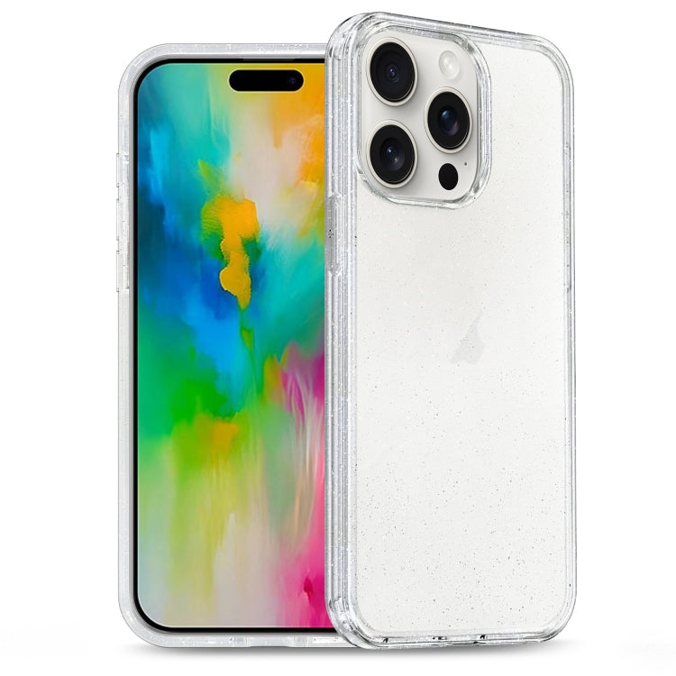 For iPhone 16 Pro Glitter Powder TPU Hybrid PC Phone Case(Translucent) - iPhone 16 Pro Cases by PMC Jewellery | Online Shopping South Africa | PMC Jewellery | Buy Now Pay Later Mobicred