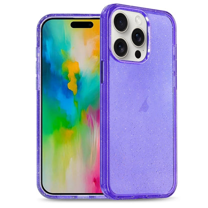 For iPhone 16 Pro Glitter Powder TPU Hybrid PC Phone Case(Purple) - iPhone 16 Pro Cases by PMC Jewellery | Online Shopping South Africa | PMC Jewellery | Buy Now Pay Later Mobicred