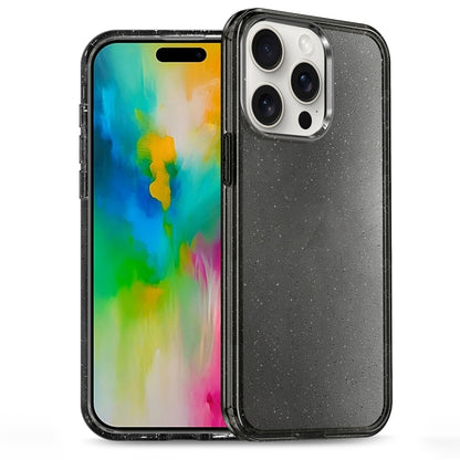 For iPhone 16 Pro Glitter Powder TPU Hybrid PC Phone Case(Black) - iPhone 16 Pro Cases by PMC Jewellery | Online Shopping South Africa | PMC Jewellery | Buy Now Pay Later Mobicred