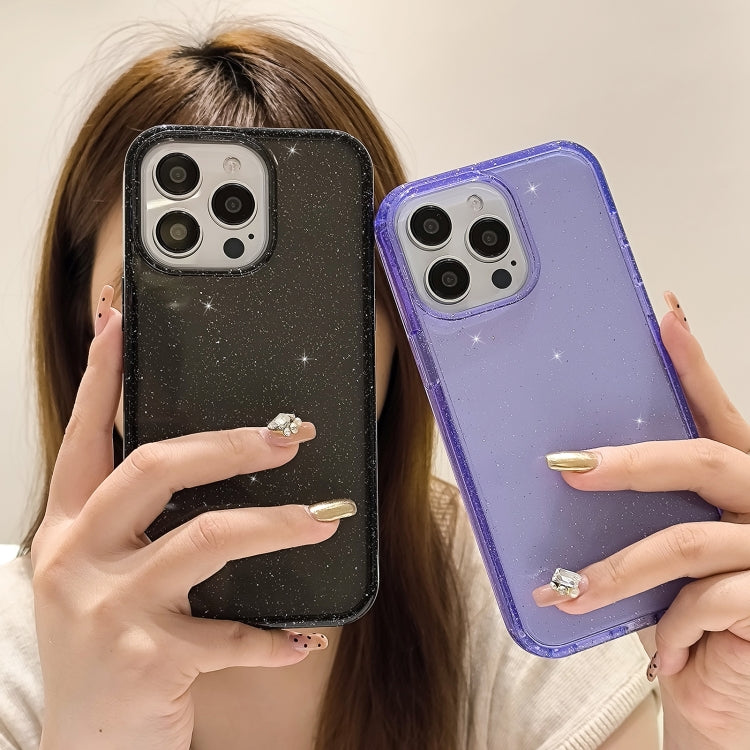 For iPhone 16 Glitter Powder TPU Hybrid PC Phone Case(Pink) - iPhone 16 Cases by PMC TechLife | Online Shopping South Africa | PMC TechLife | Buy Now Pay Later Mobicred