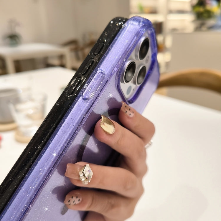 For iPhone 16 Plus Glitter Powder TPU Hybrid PC MagSafe Phone Case(Translucent) - iPhone 16 Plus Cases by PMC Jewellery | Online Shopping South Africa | PMC Jewellery | Buy Now Pay Later Mobicred