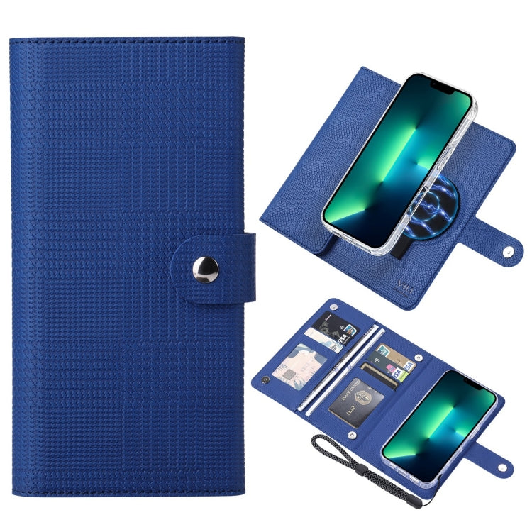 For iPhone 13 Pro ViLi GHA-C Series RFID MagSafe Magnetic Flip Leather Phone Case(Blue) - iPhone 13 Pro Cases by ViLi | Online Shopping South Africa | PMC Jewellery | Buy Now Pay Later Mobicred