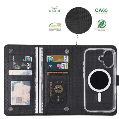 For iPhone 13 ViLi GHA-C Series RFID MagSafe Magnetic Flip Leather Phone Case(Black) - iPhone 13 Cases by ViLi | Online Shopping South Africa | PMC Jewellery | Buy Now Pay Later Mobicred